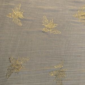 Charming Charlie Scarf - gold foil bee print